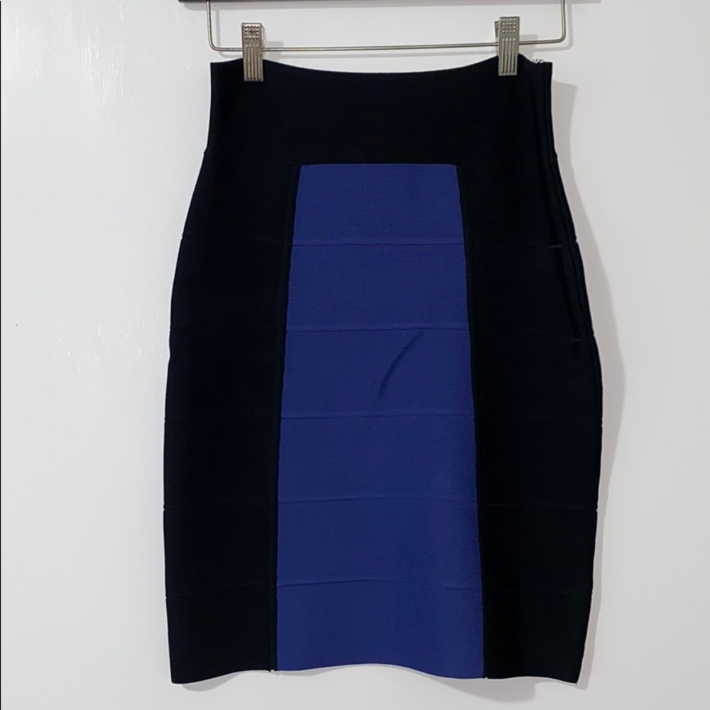 BCBG Maxazria bandage color block skirt